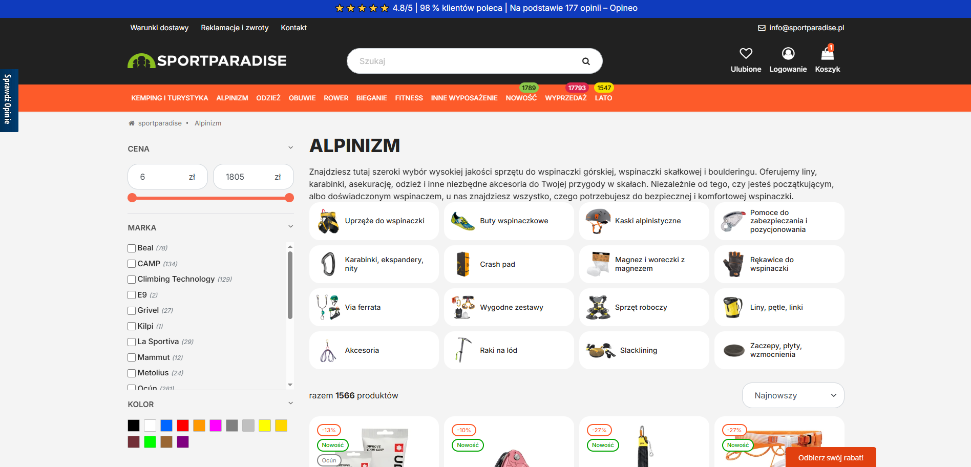 Sportparadise web
